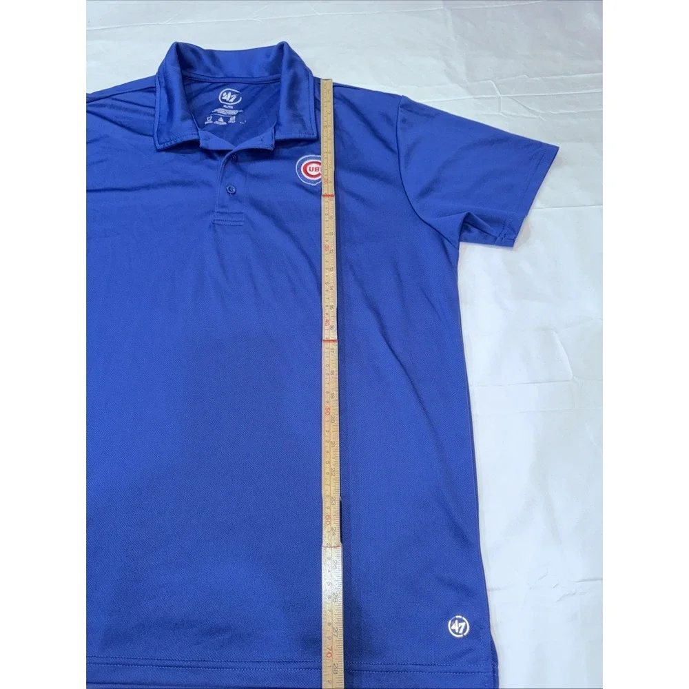 Chicago Cubs MLB '47 Mens Sz XL Royal Blue Performance Short Sleeve Polo